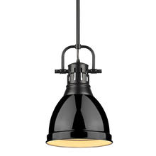  3604-S BLK-BK - Duncan Small Pendant with Rod